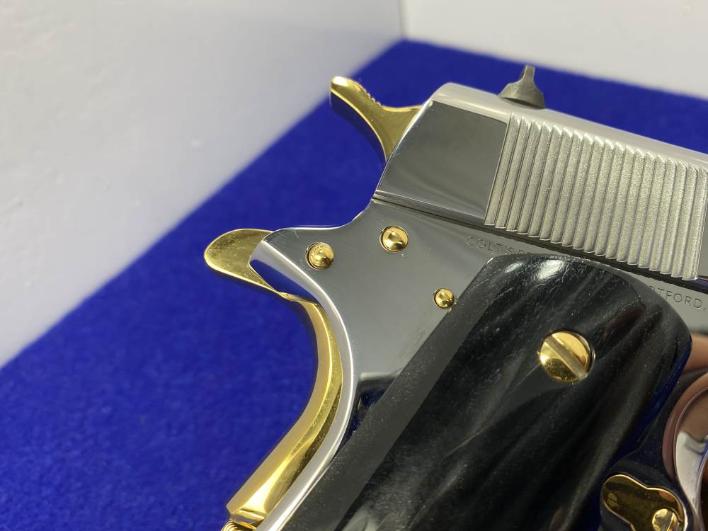 Colt Government .38 Super 5" *STUNNING MIRRORED STAINLESS - GOLD ACCENTS*-img-19