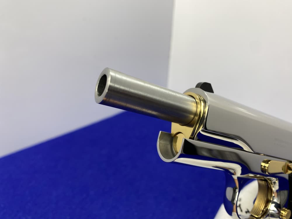 Colt Government .38 Super 5" *STUNNING MIRRORED STAINLESS - GOLD ACCENTS*-img-48