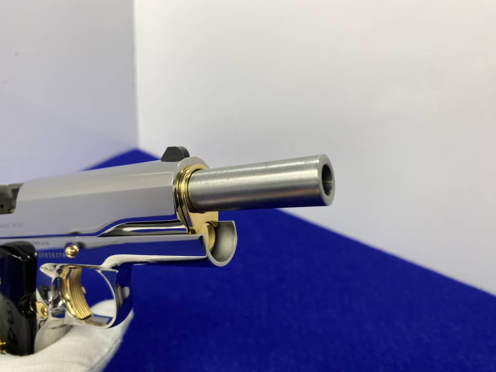 Colt Government .38 Super 5" *STUNNING MIRRORED STAINLESS - GOLD ACCENTS*-img-47