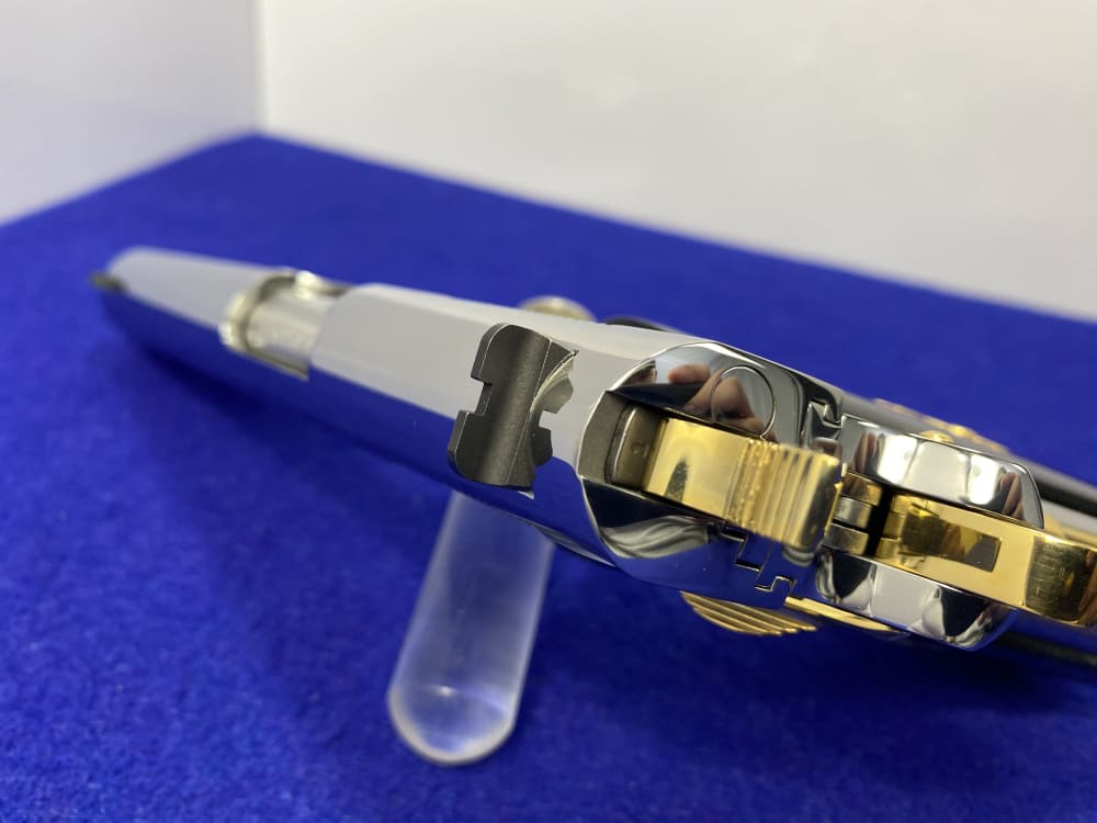 Colt Government .38 Super 5" *STUNNING MIRRORED STAINLESS - GOLD ACCENTS*-img-29