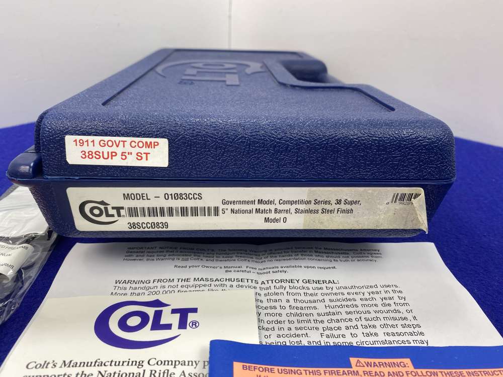 2017 Colt Government Competition Series .38 Super *NEW OLD STOCK EXAMPLE*-img-5