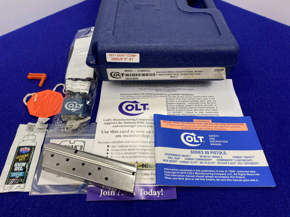 2017 Colt Government Competition Series .38 Super *NEW OLD STOCK EXAMPLE*-img-4