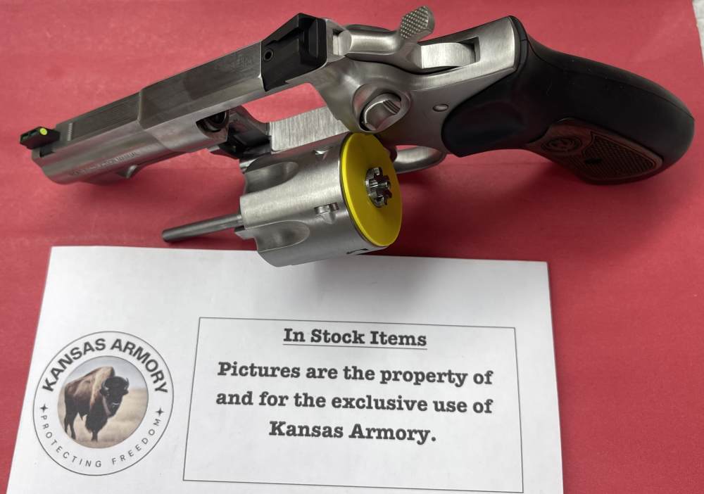 Ruger GP100 10mm SS revolver 3" barrel F/O Novak Sights Wiley Clapp #1780-img-4
