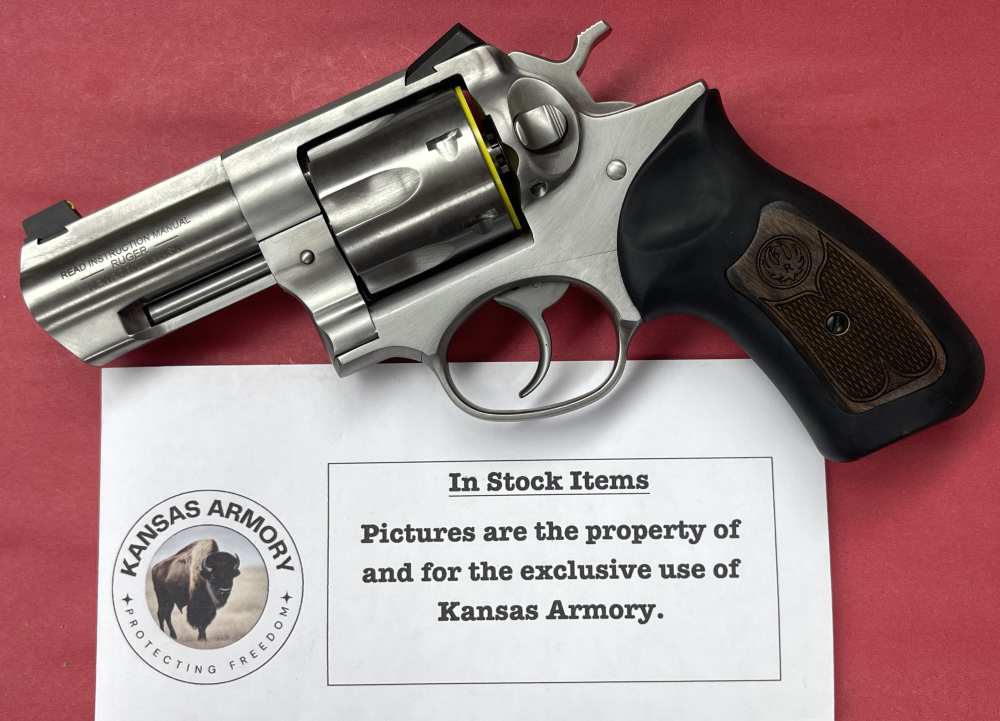 Ruger GP100 10mm SS revolver 3" barrel F/O Novak Sights Wiley Clapp #1780-img-0