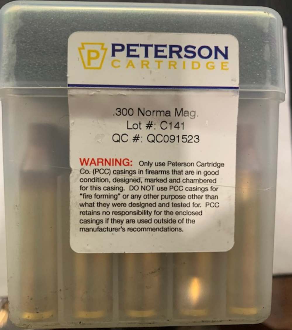 50 Count New Peterson 300 Norma Mag brass-img-0