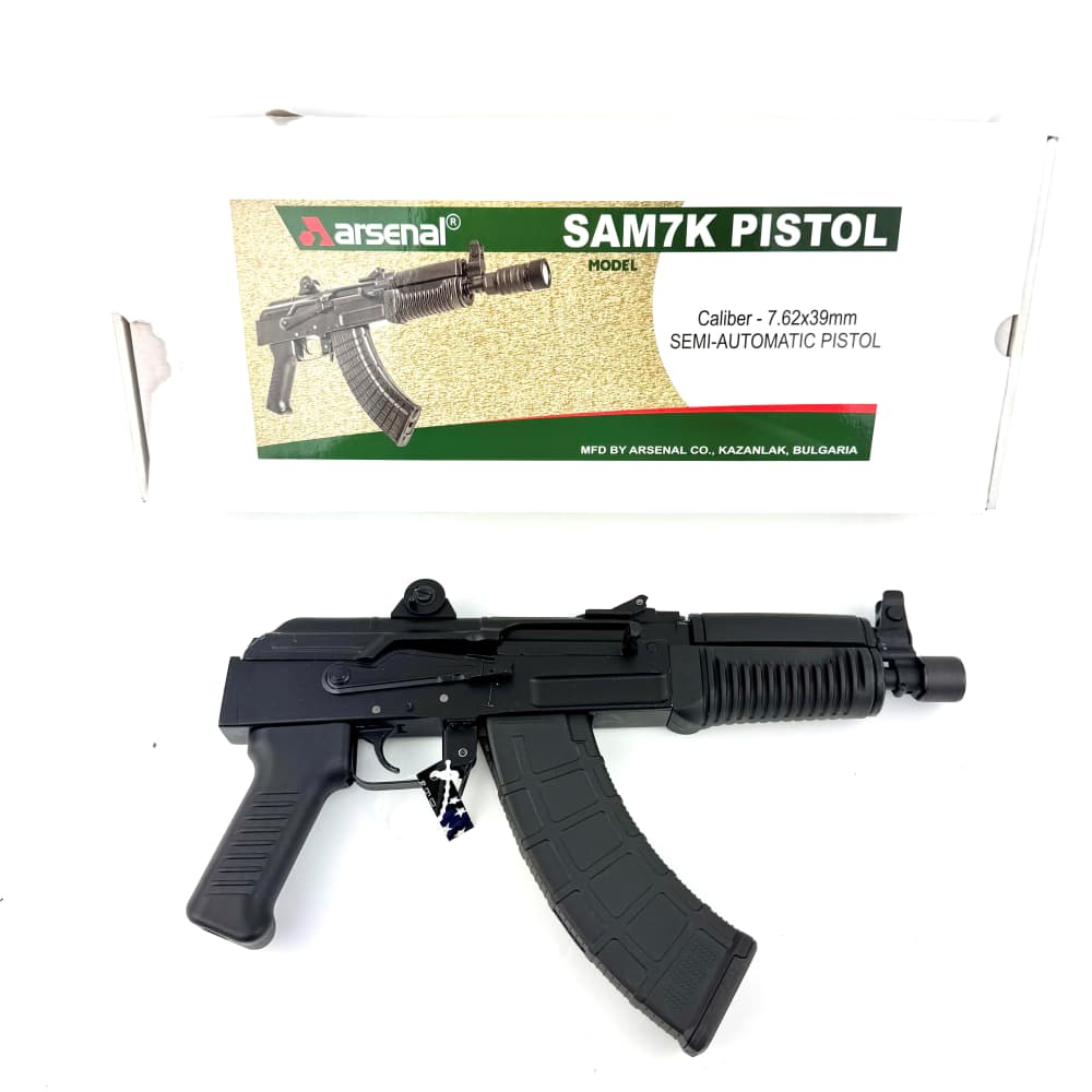 NIB 7.62x39mm Arsenal Model SAM7K-34 AK AK47 Style Pistol -img-0