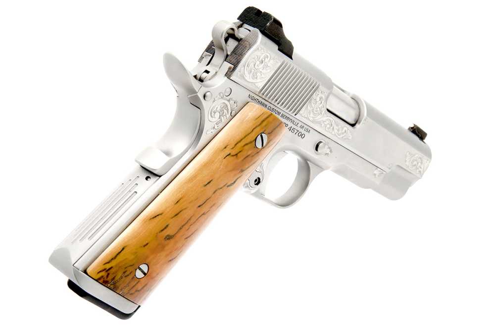 Nighthawk Custom VIP Commander 9mm Engraved 1911 Antiqued Nickel-img-5