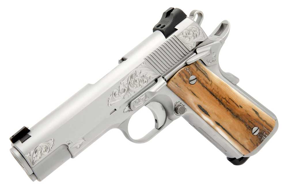 Nighthawk Custom VIP Commander 9mm Engraved 1911 Antiqued Nickel-img-2