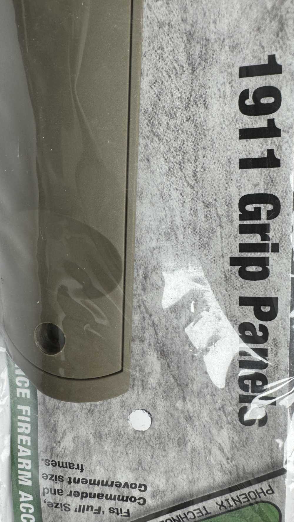 1911 GRIP PANELS, FITS FULL SIZE FRAME, DARK EARTH, MADE IN USA-img-1