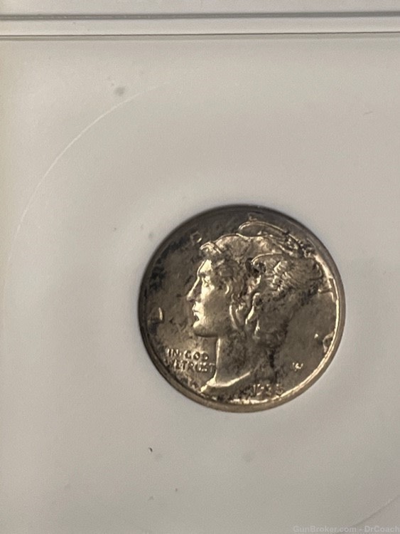 1935-D 10C MS 64 FSB Mercury Dime Rare-img-0