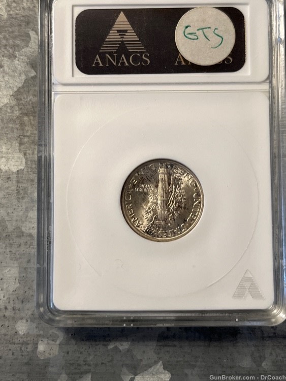 1935-D 10C MS 64 FSB Mercury Dime Rare-img-2