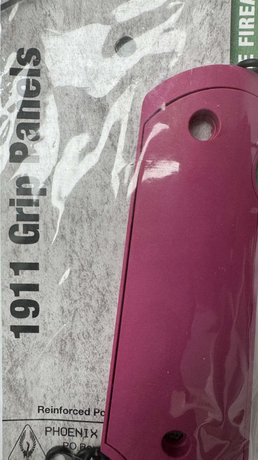 1911 GRIP PANELS, FITS FULL SIZE FRAME, PINK, MADE IN USA.-img-2