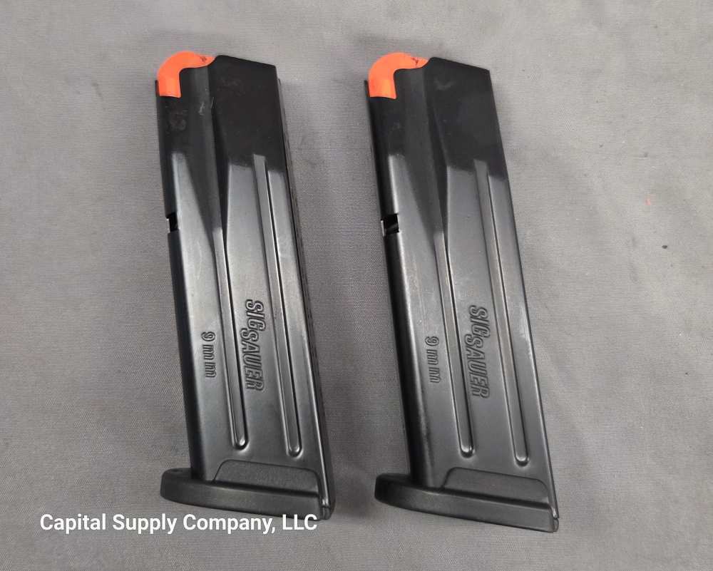 Two Sig Sauer P250 or P320 Compact 15rd 9mm magazines-img-0