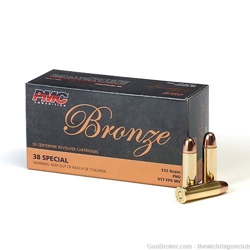 PMC Bronze 38 Special 132GR FMJ 50 Round Box-img-0