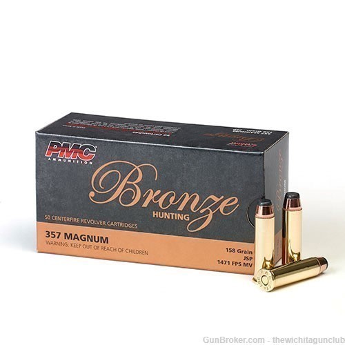 PMC Bronze 357 Magnum 158GR JSP 50 Round Box-img-0