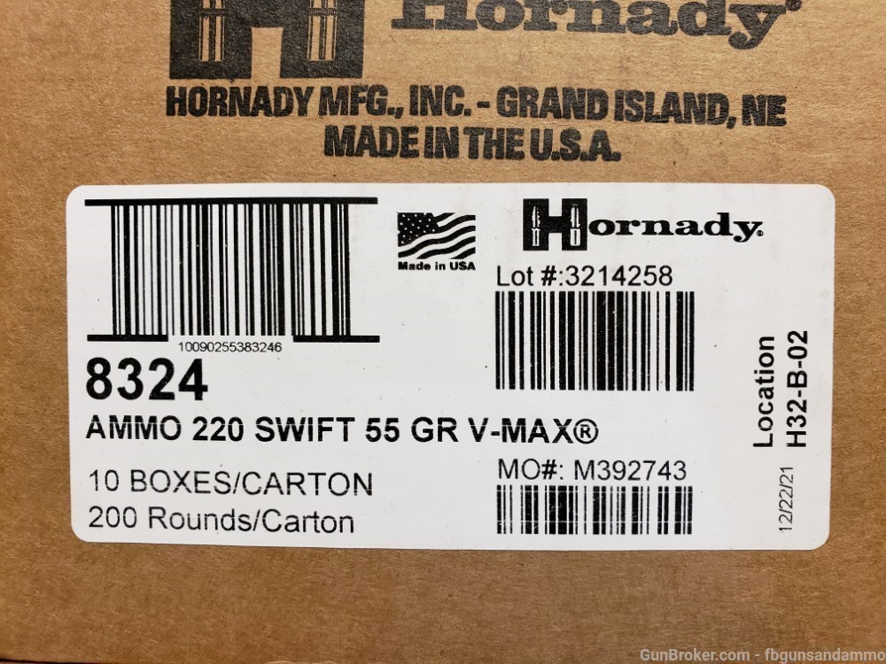 NEW 200 ROUNDS HORNADY VARMINT EXPRESS 220 SWIFT VMAX 55 GRAIN V-MAX V MAX-img-5