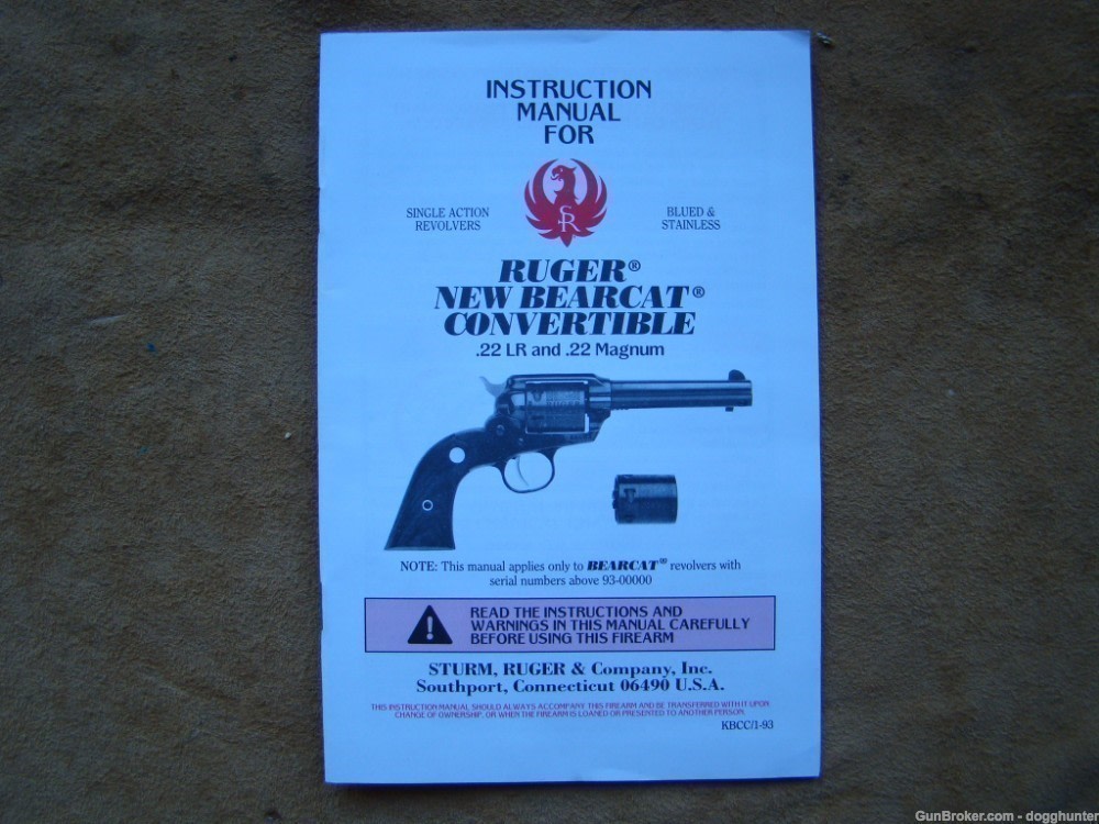 ruger new bearcat manual -img-1