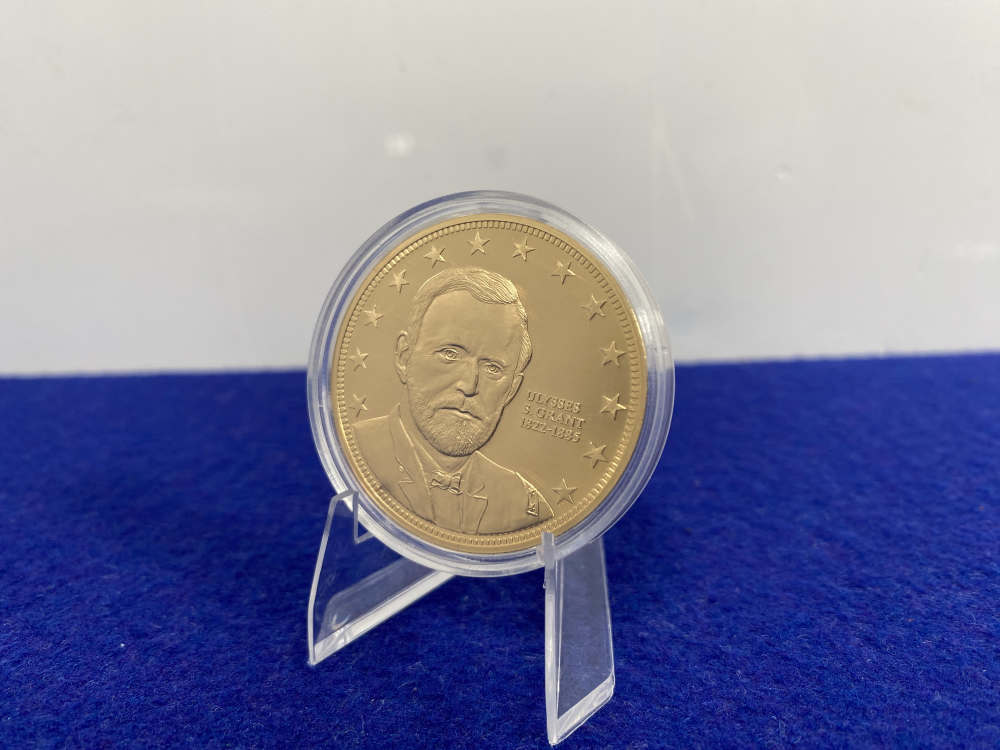 Ulysses S. Grant - Northern Leaders of Civil War- 32g Cu. 24K Gold Plated-img-3
