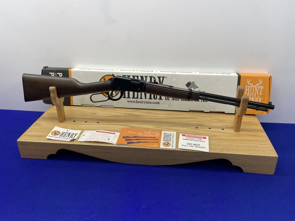 Henry Repeating Arms .22 S/L/LR 20" Blue *AMERICAN MADE LEVER-ACTION RIFLE*-img-0