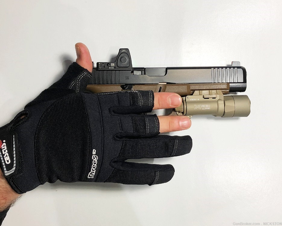 2X-Large Size Tactical Gloves Open Fingers Lightweight Breathable -Three5-img-7