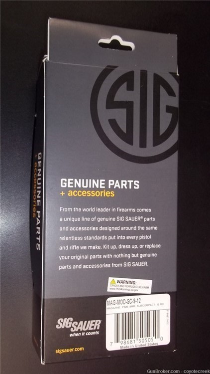 SIg Sauer Magazine 250 320 9 Subcompact 12RD MAG-MOD-SC-9-12-img-1