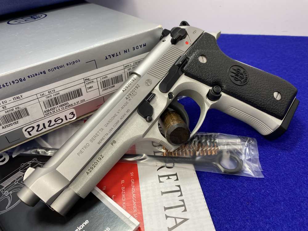 2021 Beretta 92FS Inox 9mm SS 4.9" *HEAD-TURNING ITALIAN MADE HANDGUN*-img-0