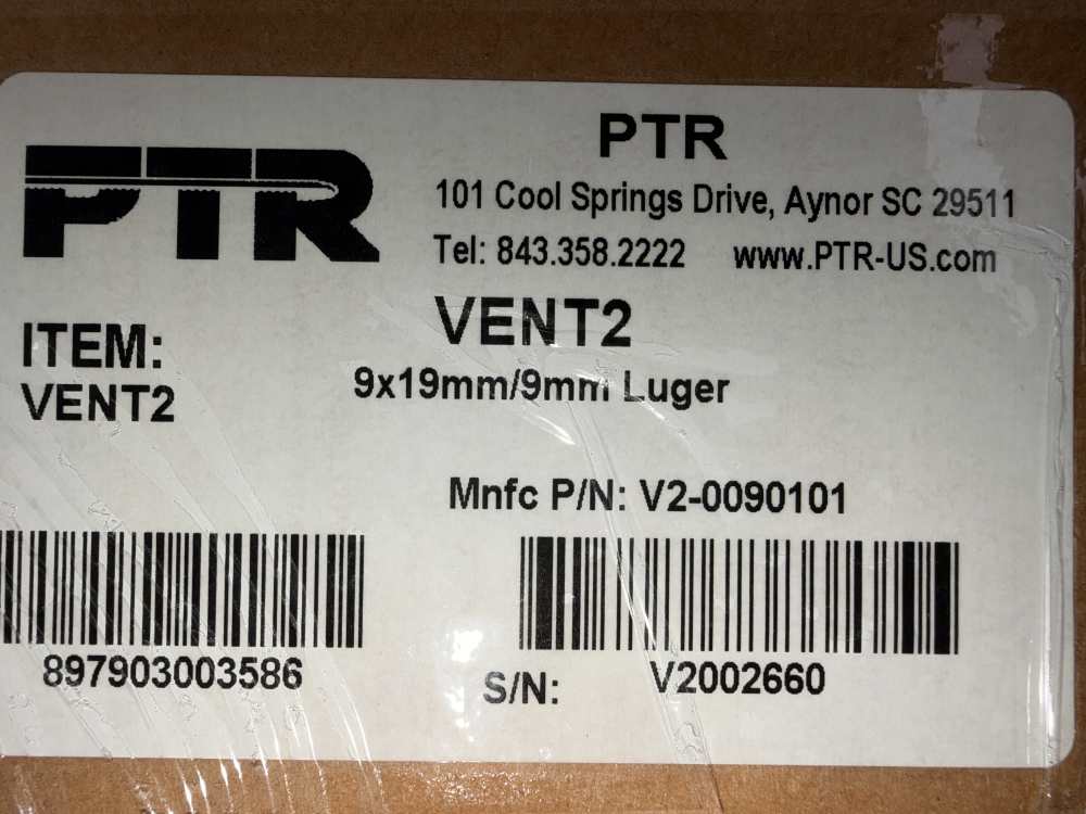 NEW! PTR VENT 2 9MM SUPPRESSOR 1/2x28 V2-0080101 NFA FORM3 FREE SHIP-img-5