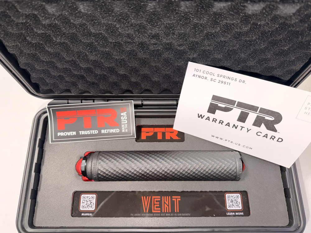 NEW! PTR VENT 2 9MM SUPPRESSOR 1/2x28 V2-0080101 NFA FORM3 FREE SHIP-img-6