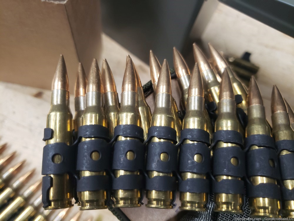7.62x51mm (.308) Linked MILSPEC 200 rd cans military pack -img-0