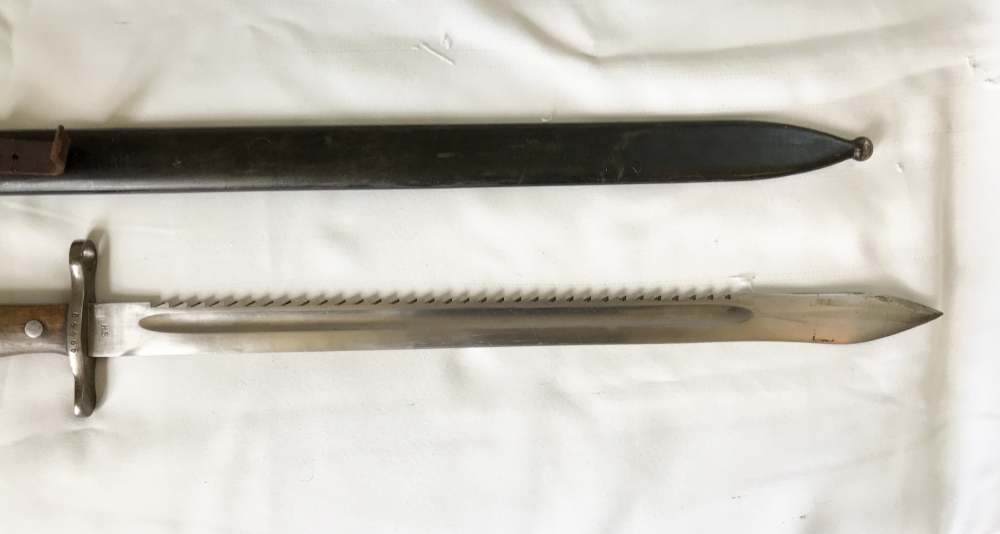All Matching WW1 Swiss K11 w/ -RARE - H.S. Matching Year SAWBACK Bayonet-img-27