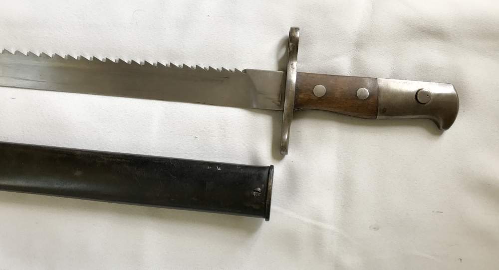 All Matching WW1 Swiss K11 w/ -RARE - H.S. Matching Year SAWBACK Bayonet-img-31