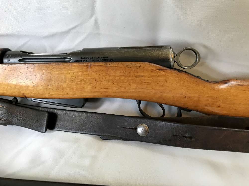 All Matching WW1 Swiss K11 w/ -RARE - H.S. Matching Year SAWBACK Bayonet-img-17