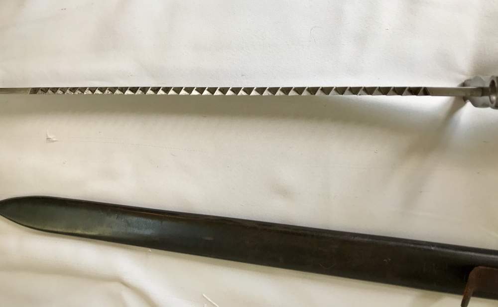 All Matching WW1 Swiss K11 w/ -RARE - H.S. Matching Year SAWBACK Bayonet-img-29