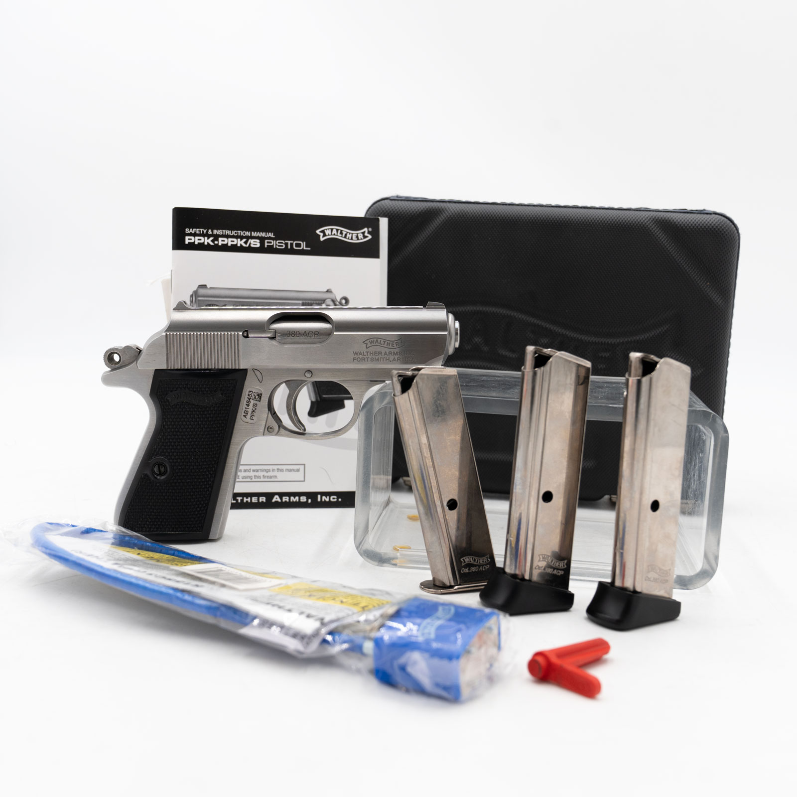 WALTHER PPK/S 380 ACP Semi Auto Pistol - Case, 3x Mags, Box - USED-img-6