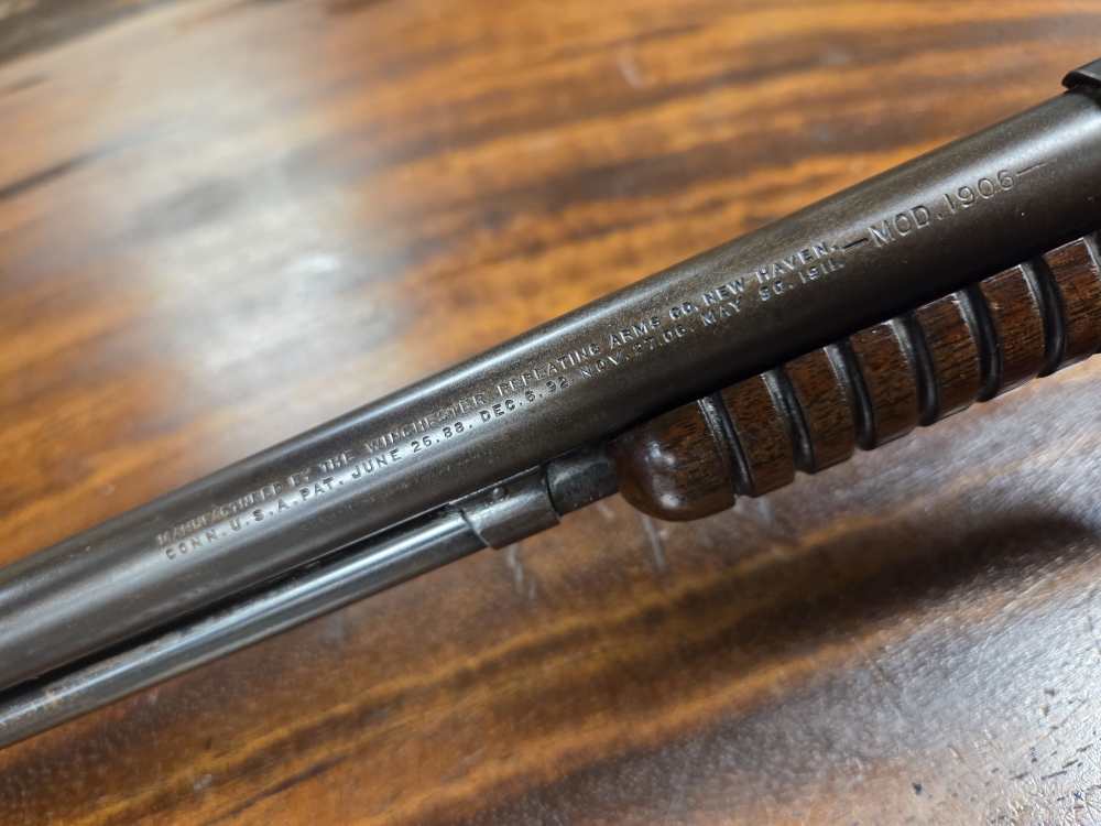 Winchester Model 1906 Gallery Pump Takedown 22 S/L/LR 1918 Prod. C&R Penny-img-12