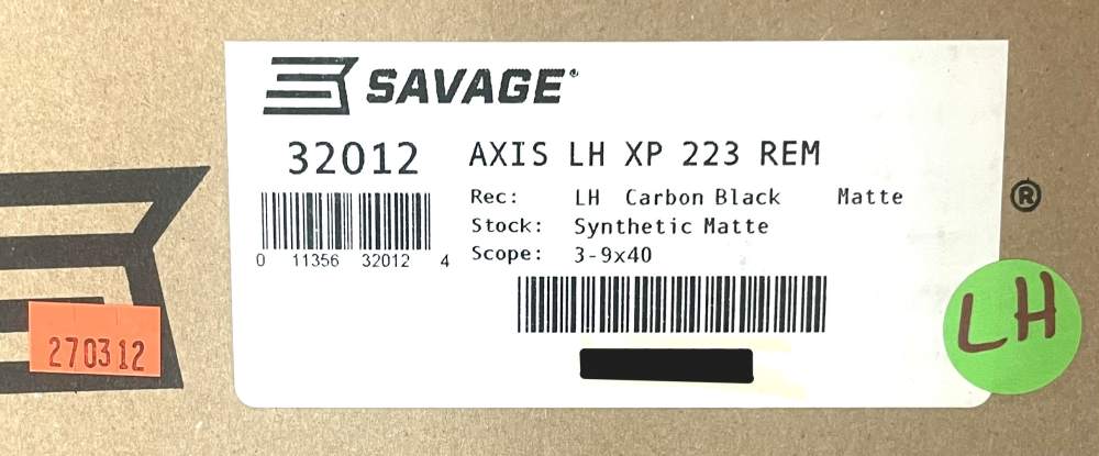 Savage Axis XP 22” 223 Rem – Black – LEFT HAND-img-2