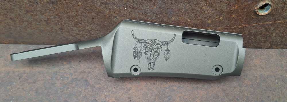 Custom Laser Engraved Henry H001 Receiver Cover -Burnt Bronze Cerakoted--img-4