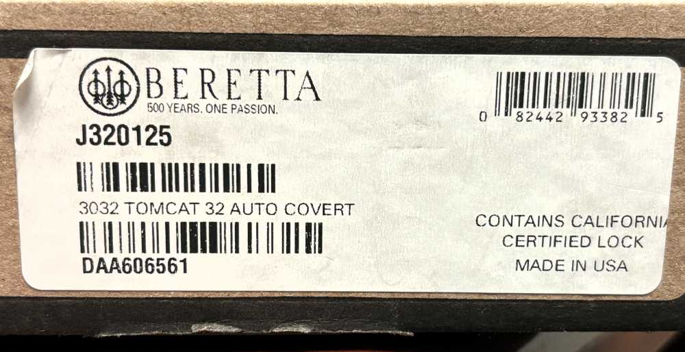 Factory New Beretta 3032 Tomcat Covert 32 Auto Pistol No Reserve!-img-5
