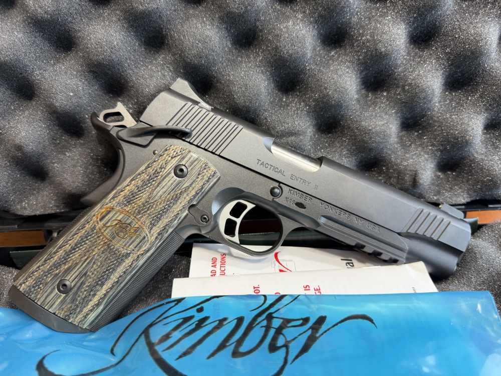 NIB Kimber Tactical Entry II .45 ACP 1911 Night Sights Rail 3200199-img-0