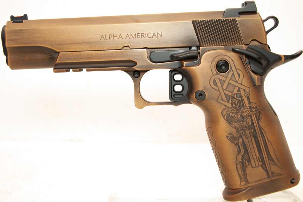 Alpha American AAF4 Custom 2011 Bronze Knights Templar 9mm / 5" -img-0