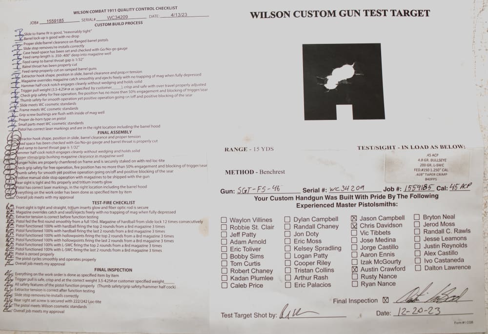 Wilson Combat Tactical Supergrade 1911 Pair Consecutive Serials 9mm & .45 -img-12