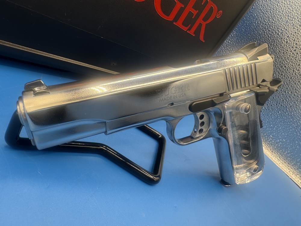 SPECTACULAR BRIGHT POLISHED Ruger SR 1911 45ACP 5" bbl NO RESERVE .01 Start-img-5