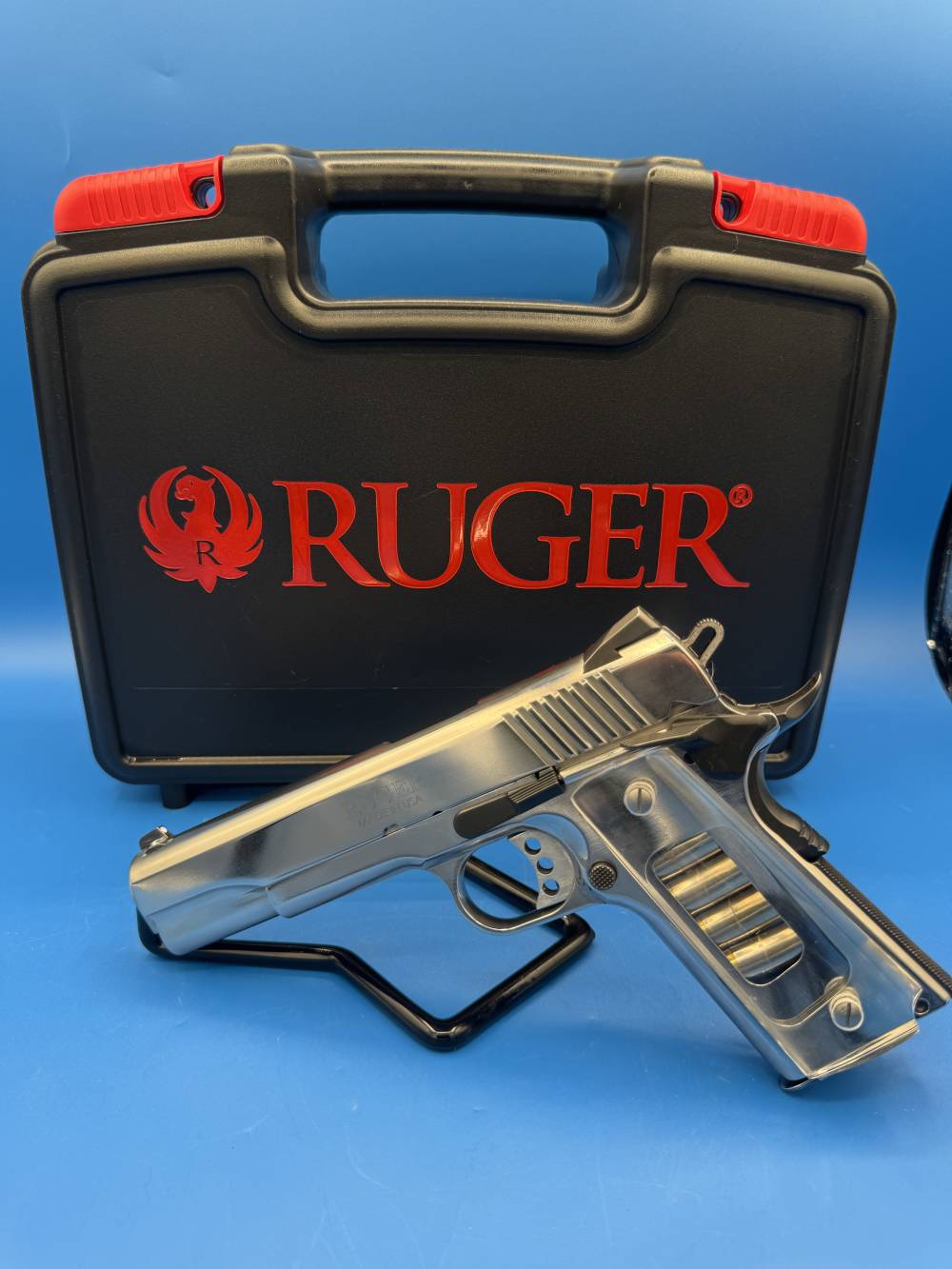 SPECTACULAR BRIGHT POLISHED Ruger SR 1911 45ACP 5" bbl NO RESERVE .01 Start-img-1
