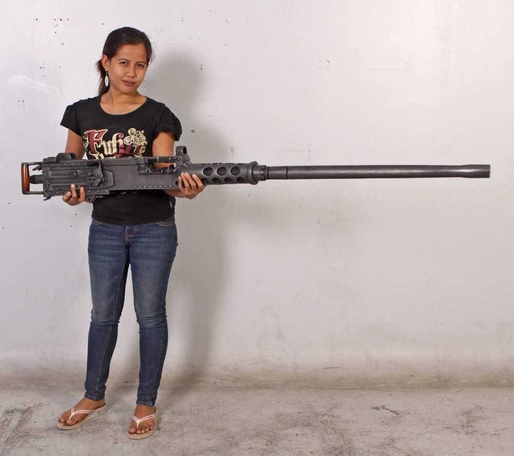 SILVER LEAF M2 50 cal replica machine gun-img-9