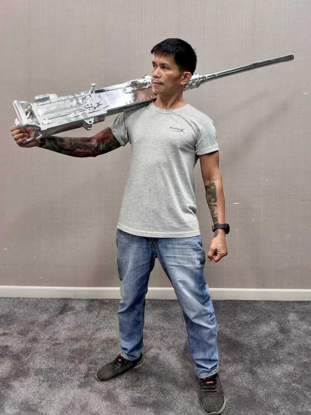 SILVER LEAF M2 50 cal replica machine gun-img-0