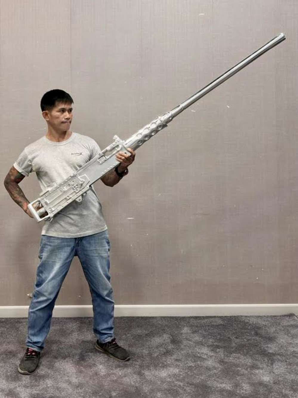 SILVER LEAF M2 50 cal replica machine gun-img-1