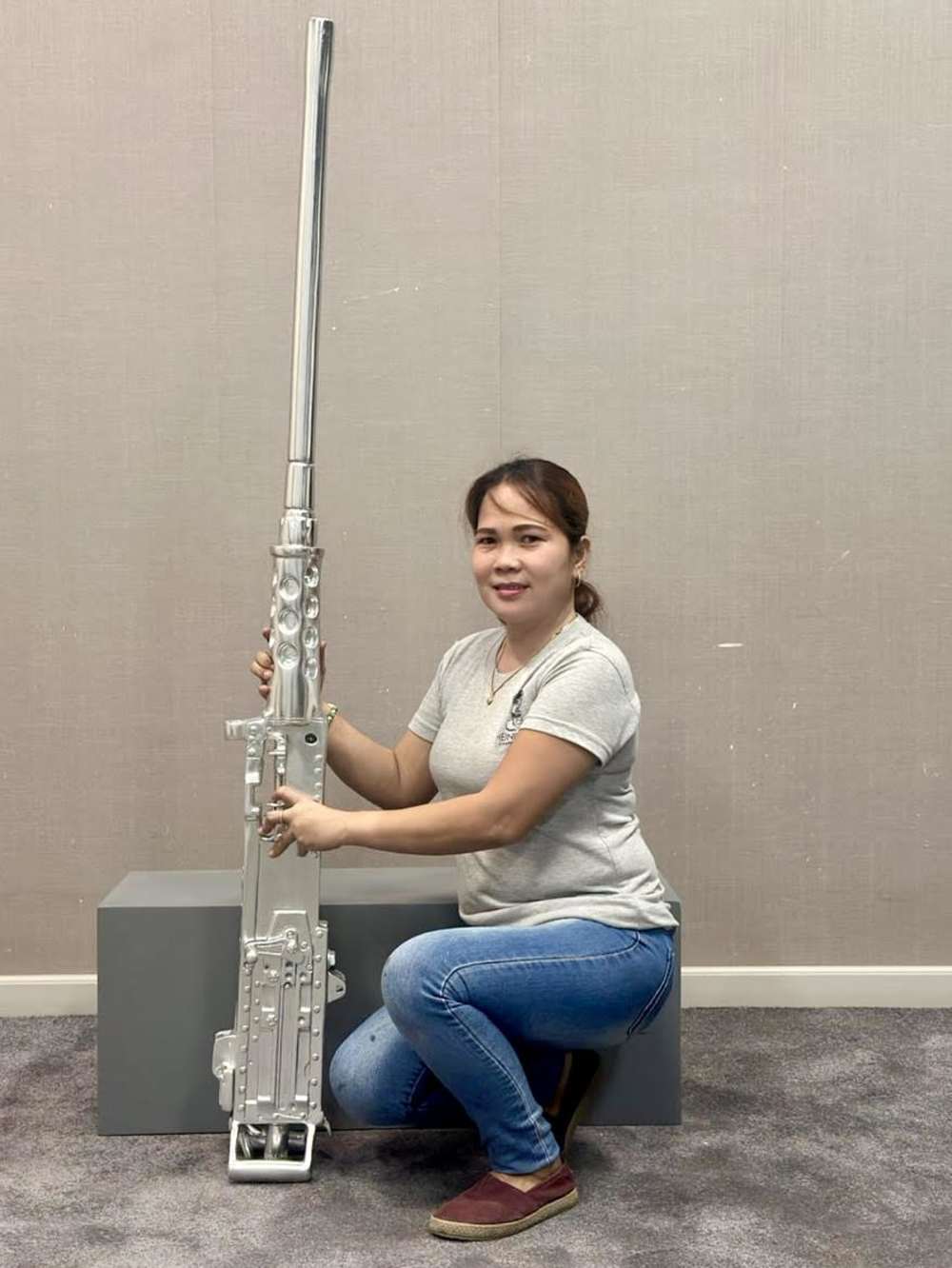 SILVER LEAF M2 50 cal replica machine gun-img-3