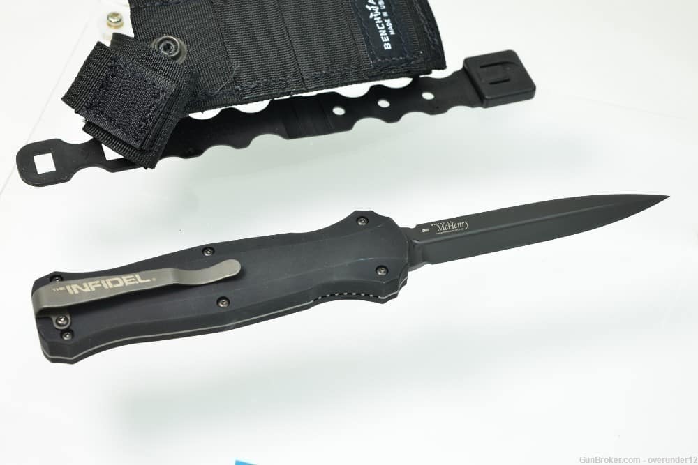 Benchmade 3300BK Infidel Tactical AUTO OTF Knife D2 with sheath AUTHENTIC -img-6