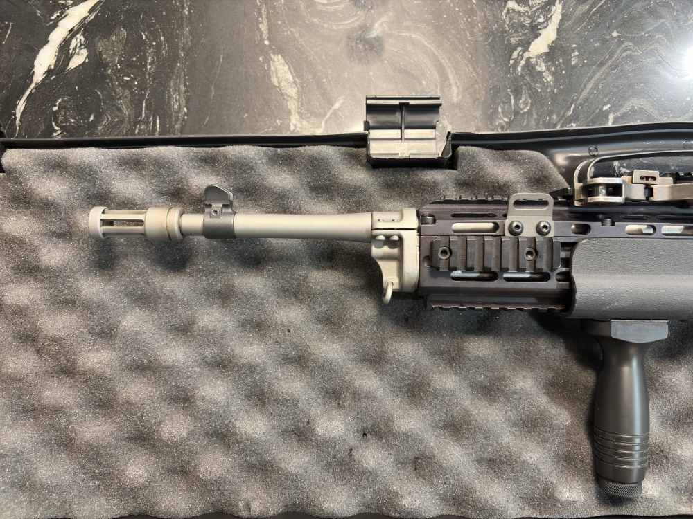 2010 Stainless Ruger Mini 14 with Scar Stock Model 05829 Sage EBR -img-4