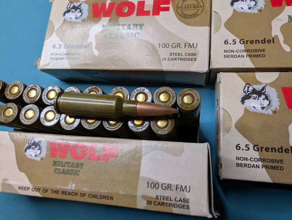 Wolf 6.5 Grendel 100gr FMJ 240 rounds TWELVE boxes-img-1